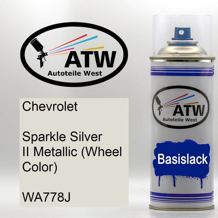 Chevrolet, Sparkle Silver II Metallic (Wheel Color), WA778J: 400ml Sprühdose, von ATW Autoteile West.